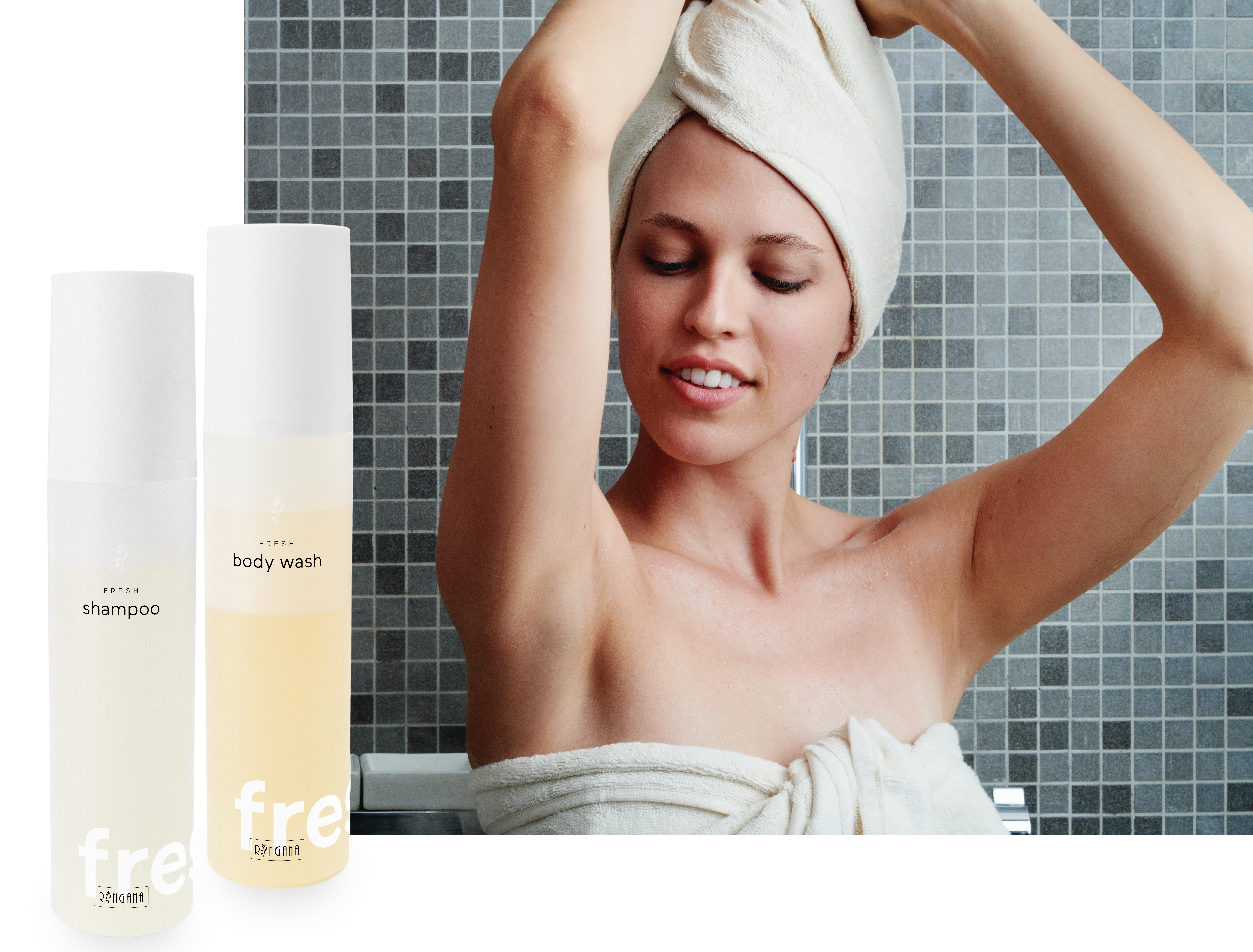 FRESH shampoo, FRESH body wash